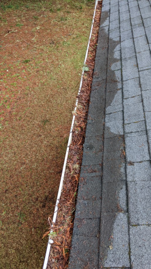 Gutter cleaning before