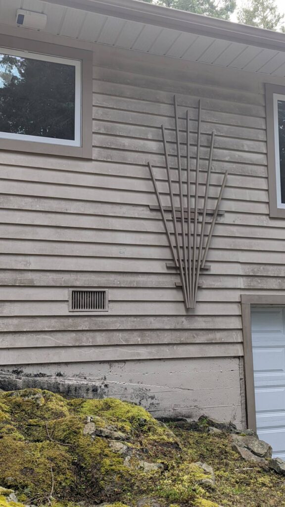 Home siding before cleaning